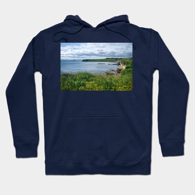 Looking South over Collywell Bay Hoodie by Violaman